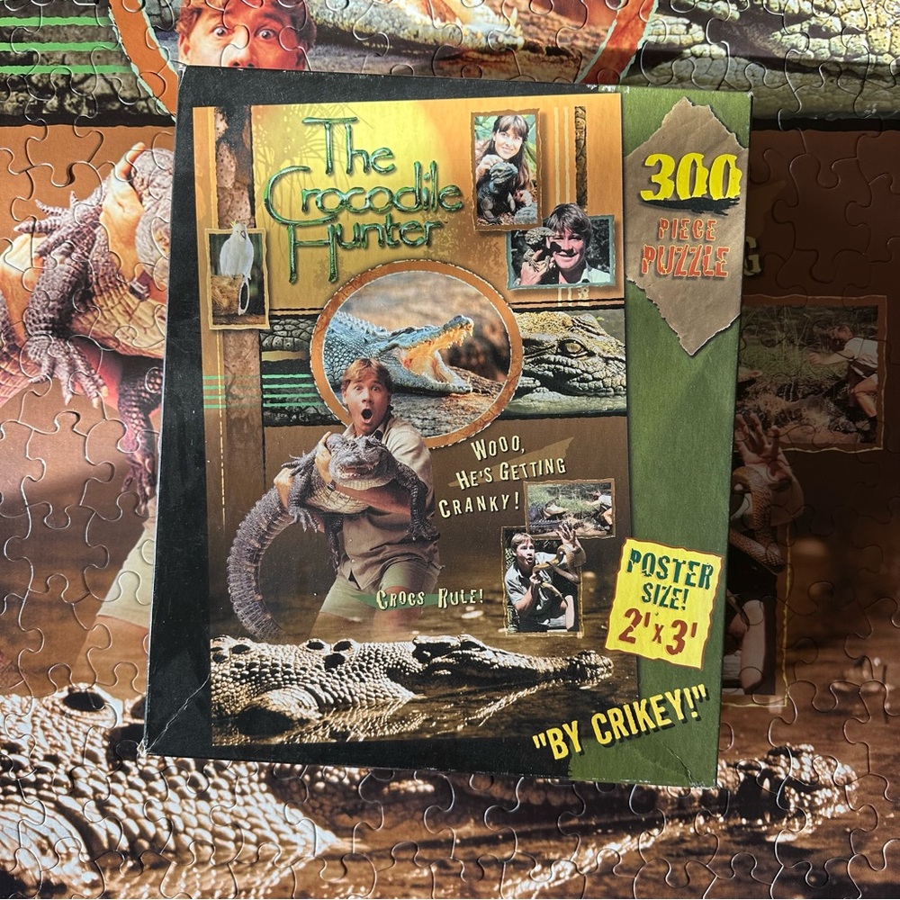 The Crocodile Hunter Steve Irwin 300 Piece Poster 2’ x 3’ Puzzle Hasbro 2000